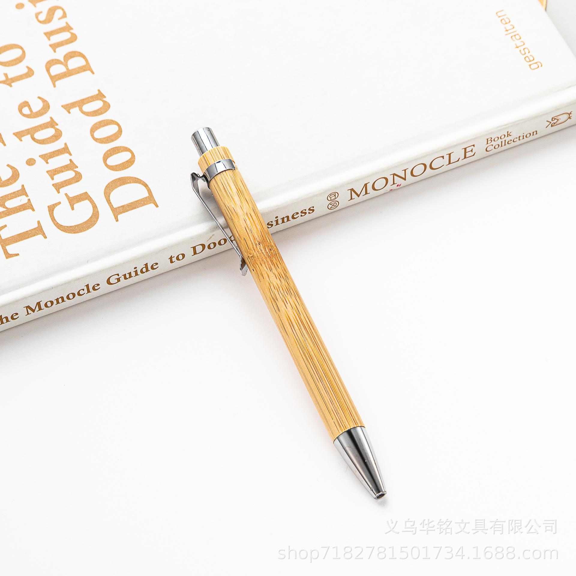 Press bamboo pen wholesale hotel office student advertising gift pen can be printed logo in stock bamboo ball pen