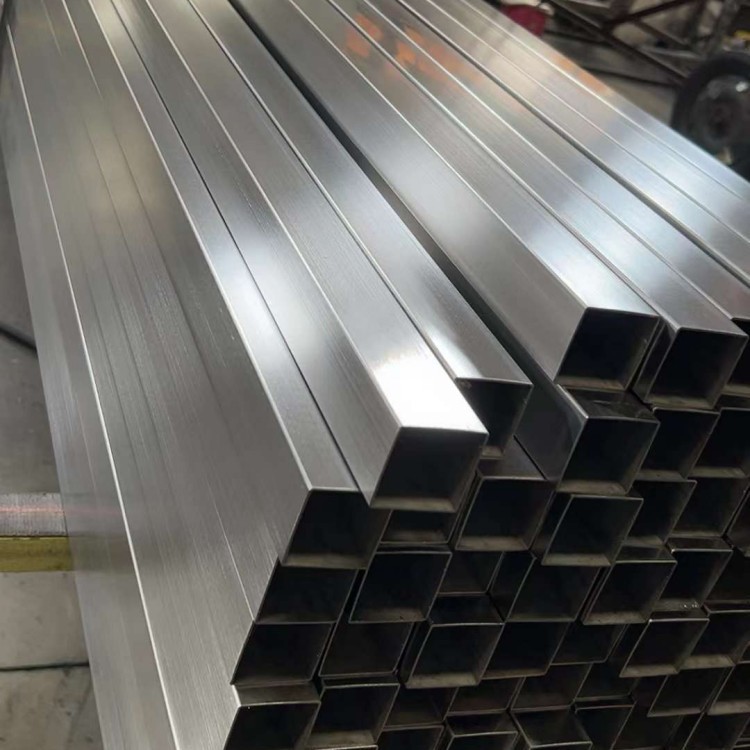 Foshan 201 stainless steel square tube decorative pipe drawing in stock wholesale square stainless steel pipe factory direct supply
