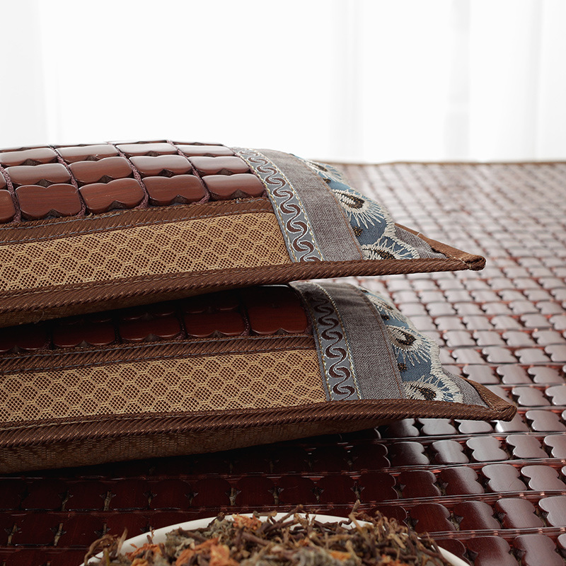 Summer Household Sleeping Conjoined Pillow Detachable Neck Pillow Simple Inflatable Mugwort Pillow