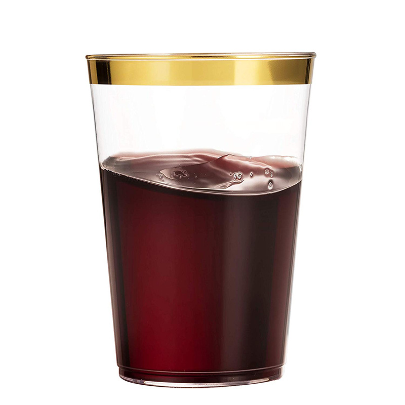 16oz Golden Disposable Cup Plastic Juice Cup Party Cup Golden Tableware Cup Factory Direct