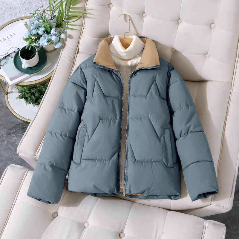2024 autumn and winter new short cotton-padded jacket women's fashion plus size small cotton-padded coat padded loose collar coat women