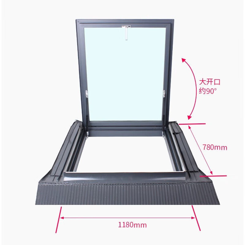 Электрическое окно для подвала, алюминиевый люк для солнечной комнаты, освещение для мансарды