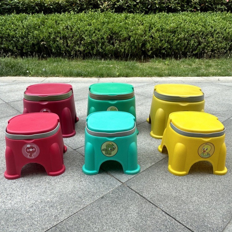 Детский пластиковый стул с подлокотником, складной, низкий стул с печатью, оптовая продажа