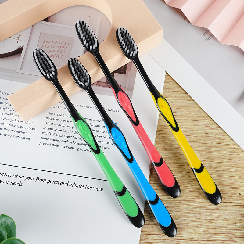 Adult Couple Household Independent Packaging Supermarket 2 Yuan Store Filament Soft Hair Toothbrush Little Doctor Bamboo Charcoal Soft Hair Toothbrush