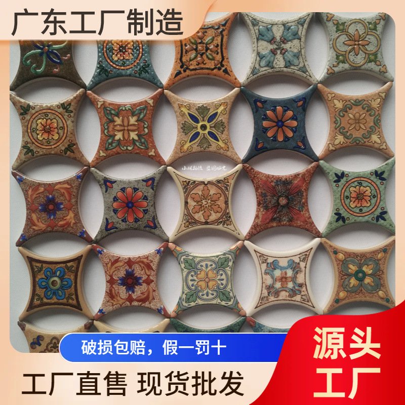 Угловой цветок 65*65мм, округлый 500мм, антикварный кирпич