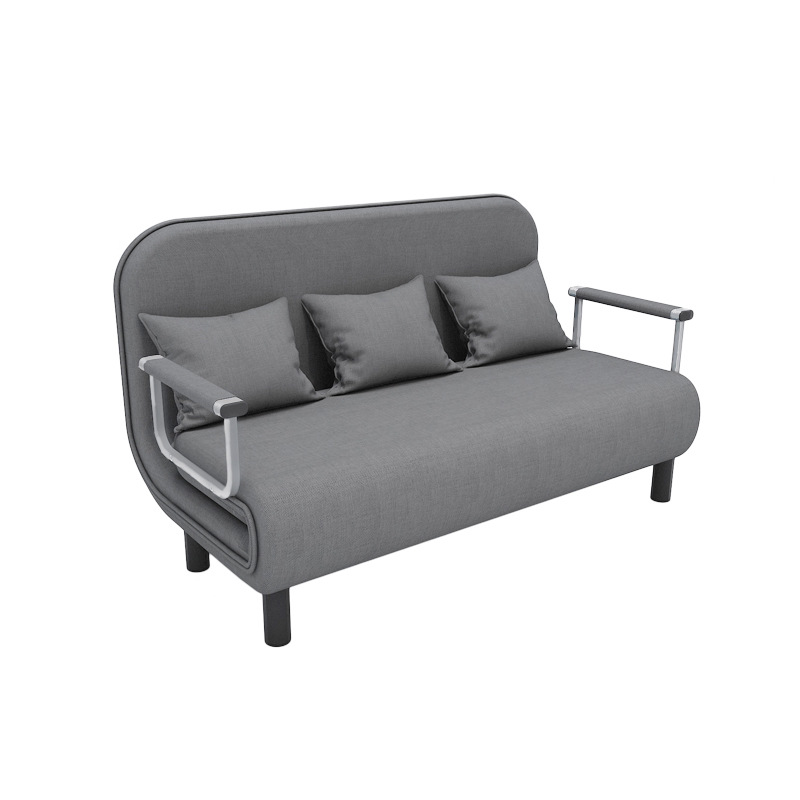 Folding Sofa Bed Dual-Purpose Iron Sofa Bed Small Apartment Living Room Lazy with Armrest Simple Retractable Folding Sofa