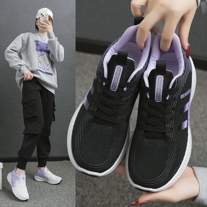 Spring and Autumn Maillard High Yan Value Campus Soft Bottom Low Heeled Super Soft Running Shoes Student sneaker Trend Foreign Trade Batch
