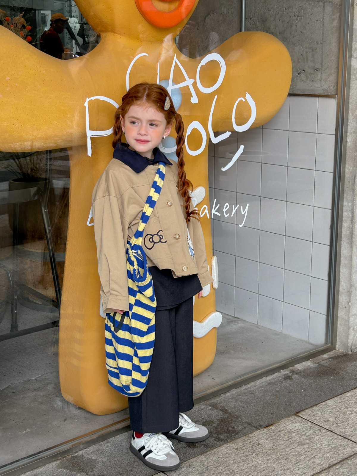 2025 Early Autumn Girls' New Fashion Versatile Hello Kt Simple Cute Lapel Cartoon Jacket Coat Trendy