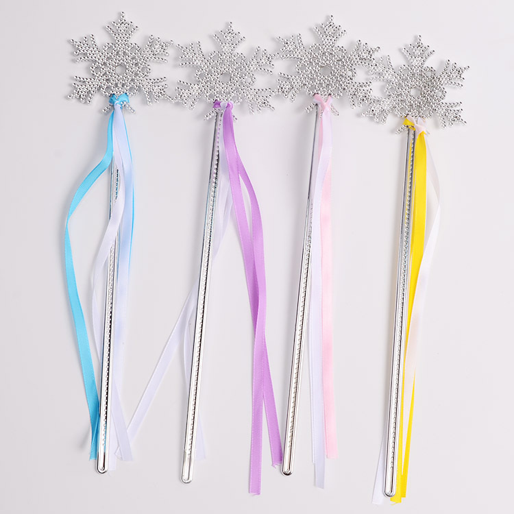 Цветная лента снежинка, волшебная палочка для детей, украшения для нарядов