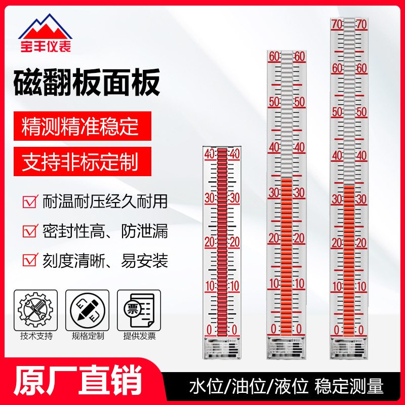 Профессиональное производство магнитного флаппного уровнямера, панель для уровня жидкости нормальной и высокой температуры, панель уровнямера из алюминиевого сплава