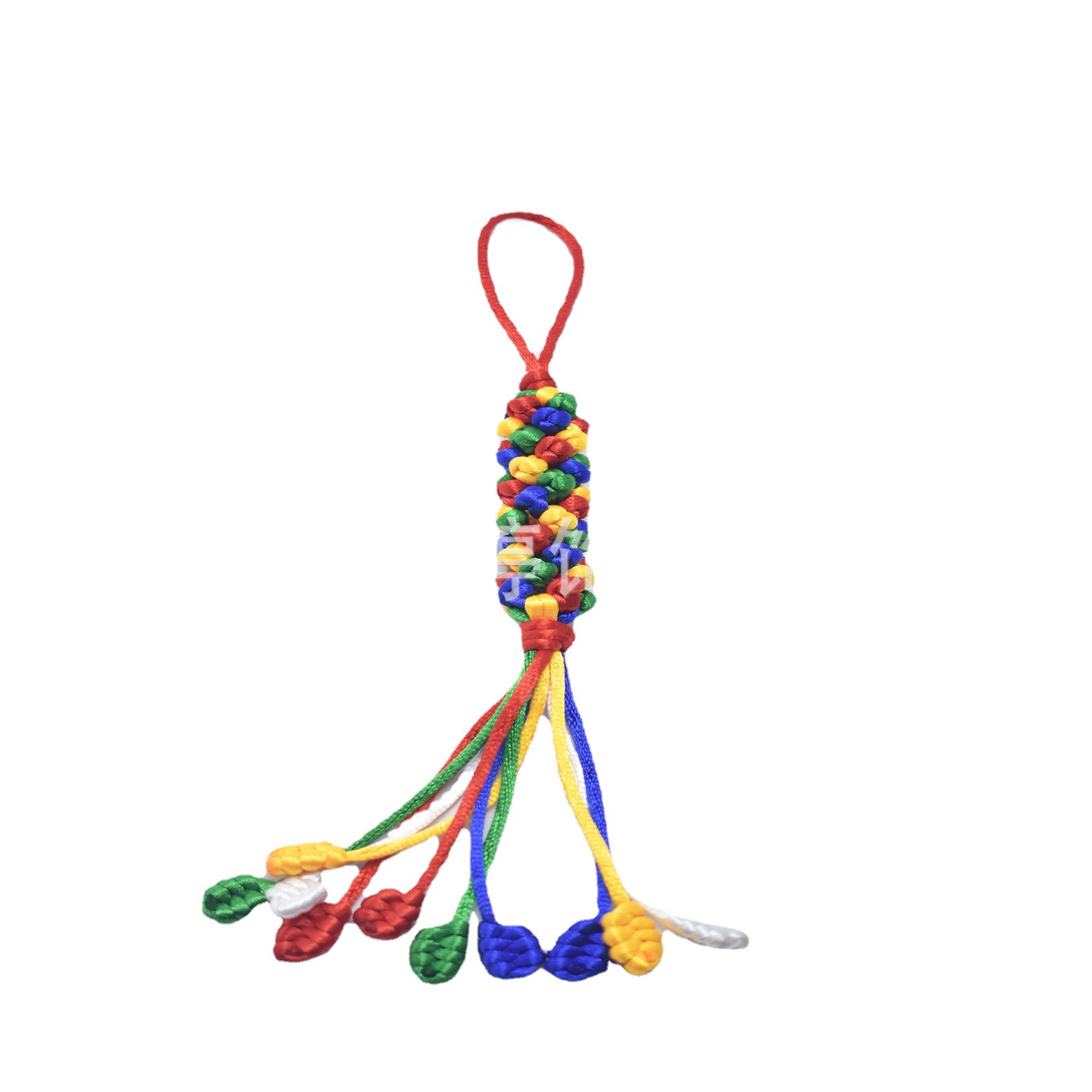 Diamond Knot Car Hanging Xizang Pure Hand-woven Chinese Knot Five-color Pineapple Knot Bag Hanging Jewelry Pendant Scenic Gift