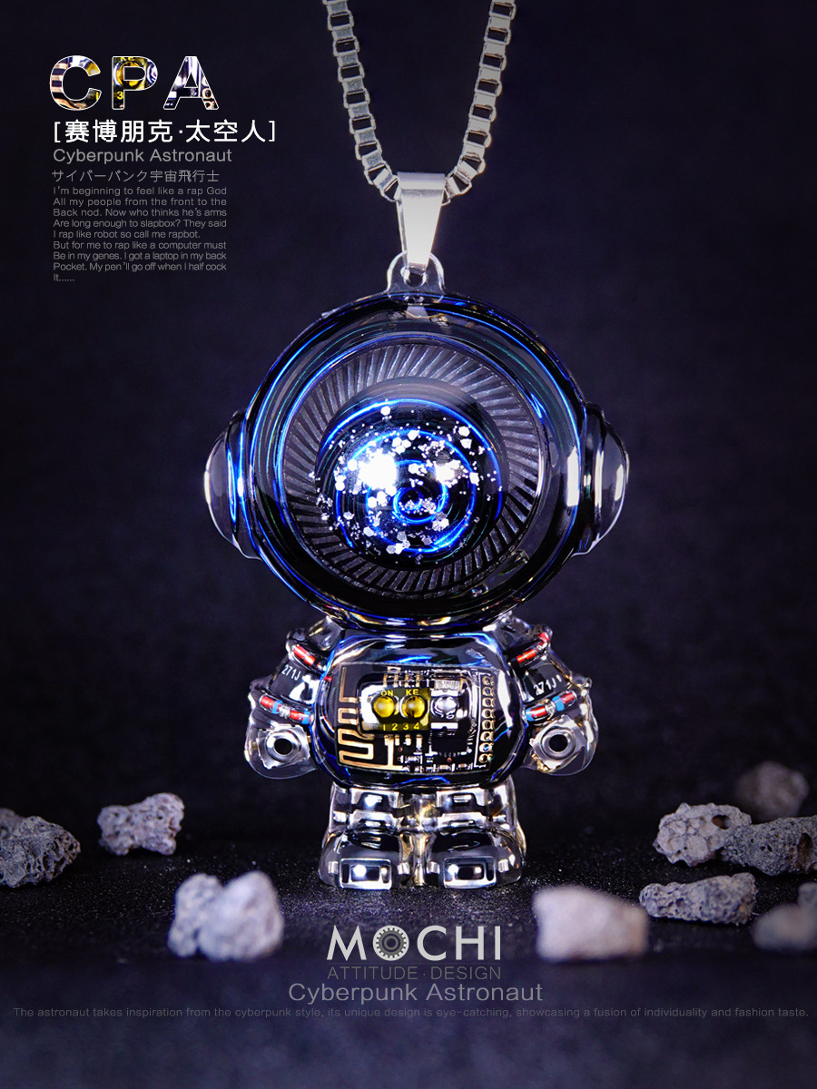 Ожерелье с крупным подвесом в стиле киберпанк, аксессуары для мужчин, брелок, сувенир на праздник