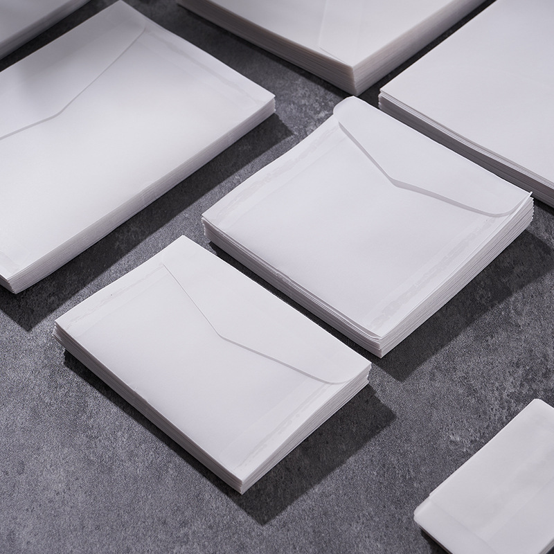 Ins Style Transparent Frosted Translucent Sulfuric Acid Paper Envelope Simple European Style Literary Postcard Business Invitation Letter