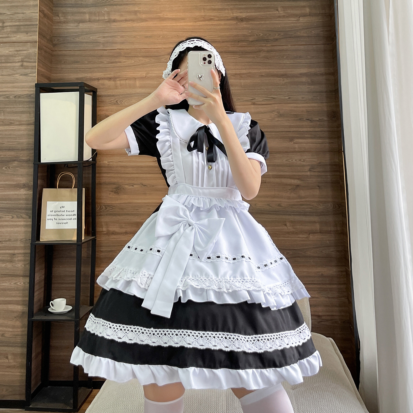 Traditional Maid Long Skirt Long-Sleeved Maid Outfit Transvestite British Butler Cosplay Japanese Style Uniform Cute Dress