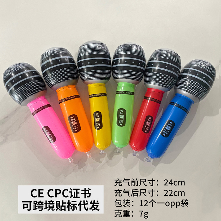 Cross-Border Party Stage Entertainment Environmentally Friendly Pvc Artificial Guitar Saxophone Props Kidsren's Inflatable Musical Instrument