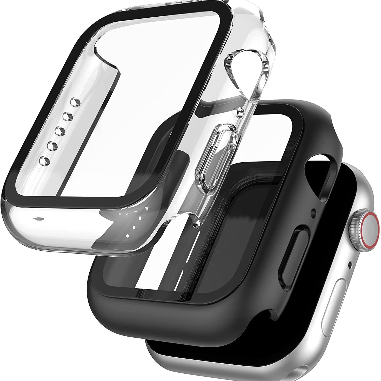 Подходит для защитного чехла iwatch6/7, защитный чехол для Apple Watch 7, интегрированная защитная пленка высокой прозрачности