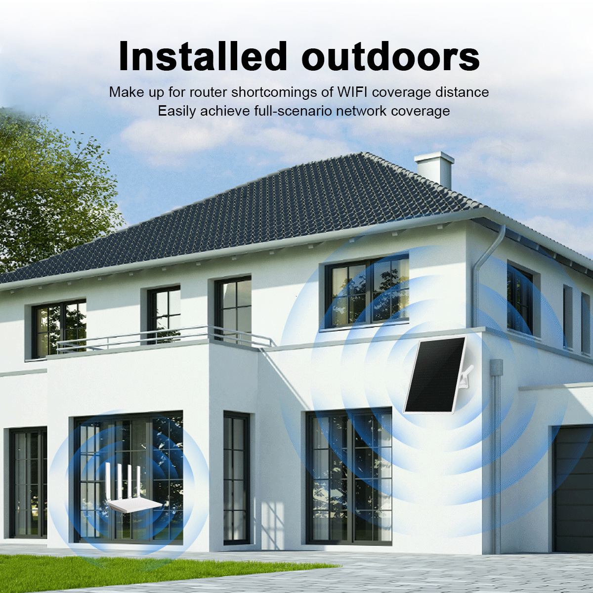 Solar Repeater WIFI Signal Amplifier Wireless WiFi Extension solar WIFI repeater