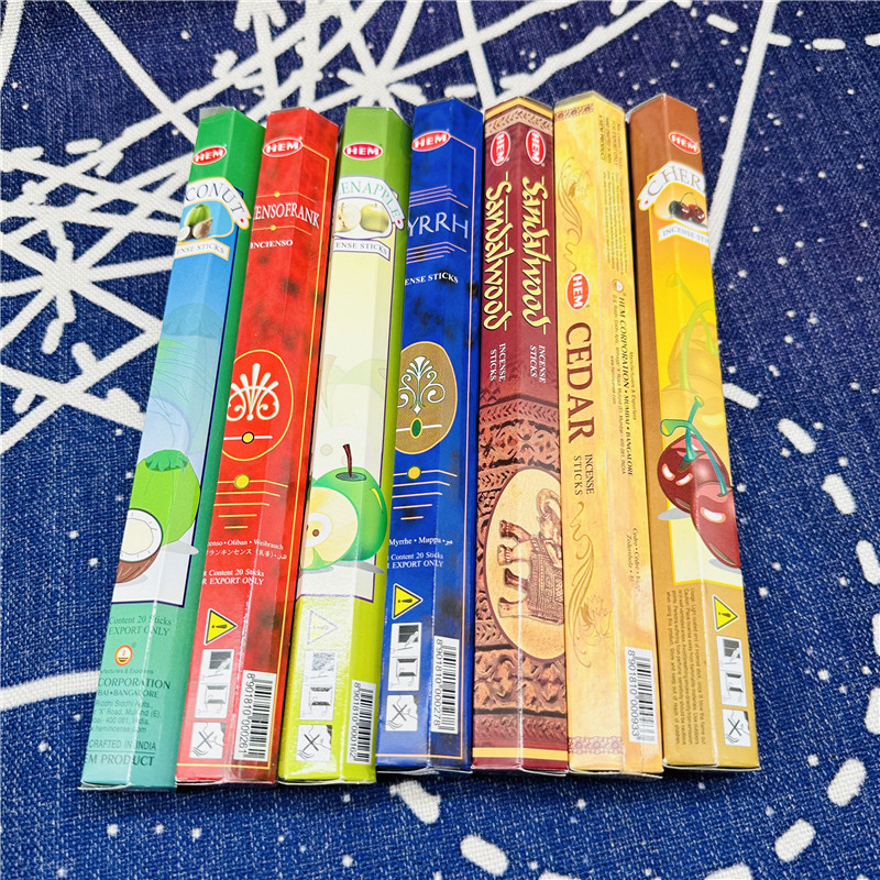 Hem Indian Incense Coconut Coconut Apple Cherry Fruit Incense Frankincense Myrrh Laoshan Sandalwood Wardrobe Fragrance