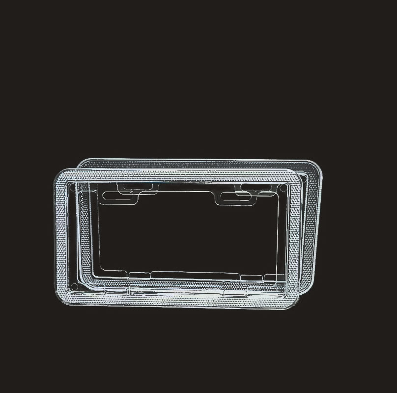 Manufacturer Wholesale Battery Car License Plate Protection Frame New National Standard License Plate Frame Universal for Guangdong and Beijing, White Transparent