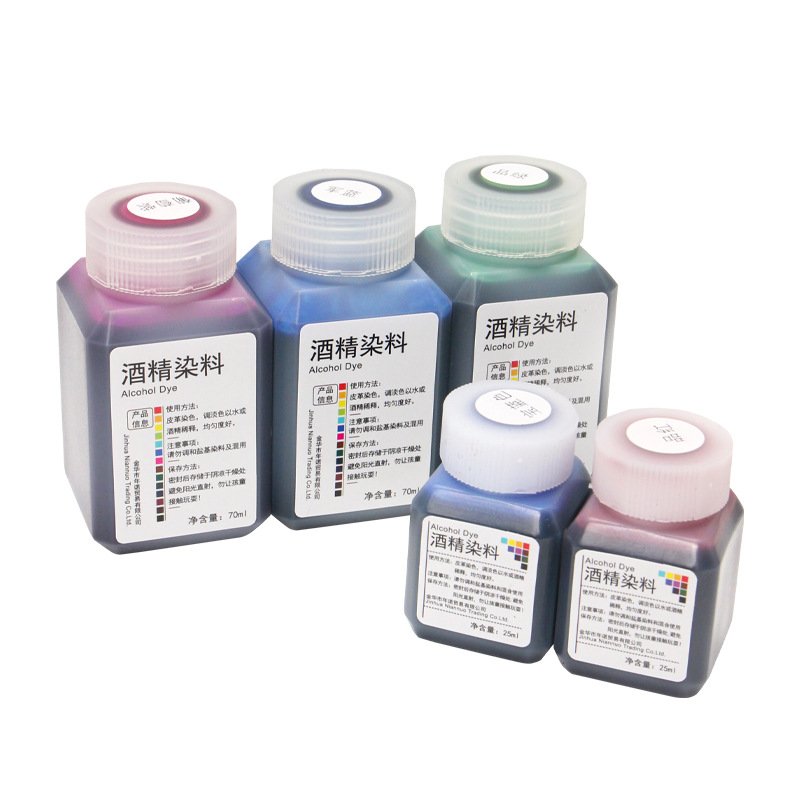 Leather alcohol dye 24 color handmade leather DIY leather carving dyeing vegetable tanned leather dyeing wholesale one-piece delivery