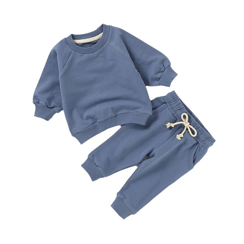 Foreign Trade Children's Sweatshirts Organic Cotton Children's Suits Baby Sweatshirts Baby Children's Pullovers Cross-Border Children's Sweatshirts