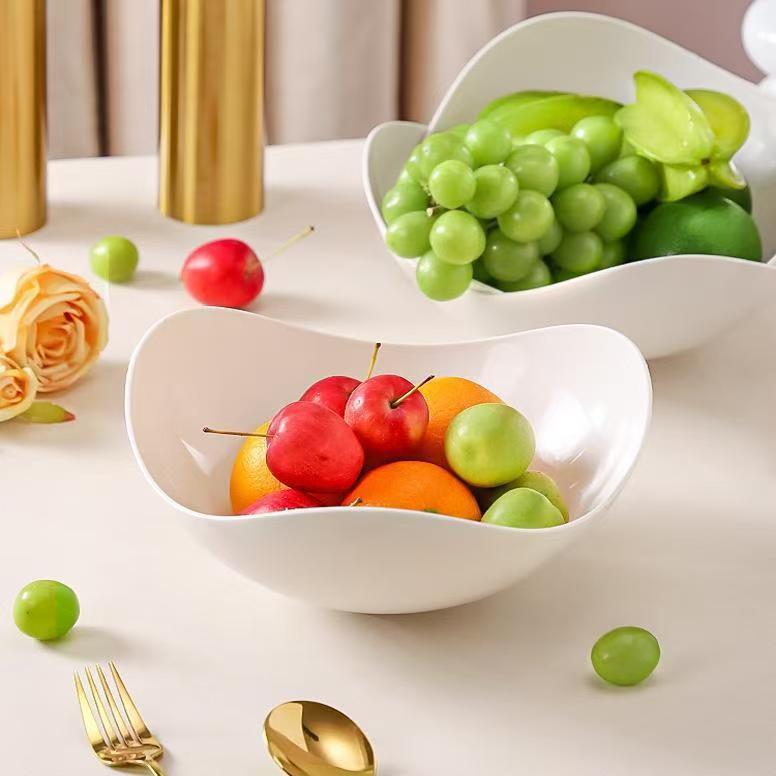 Элитная фруктовая тарелка белая для закусок утолщенная для офиса ресторана