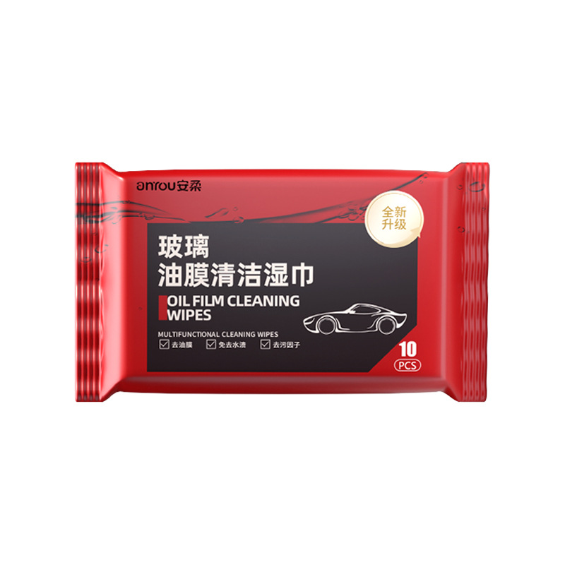 Anrou Automobile Glass Oil Film Removal Wet Wipes Glass Cleaning Decontamination Seamless Rainproof Oil Film Removal Wet Paper Wipes