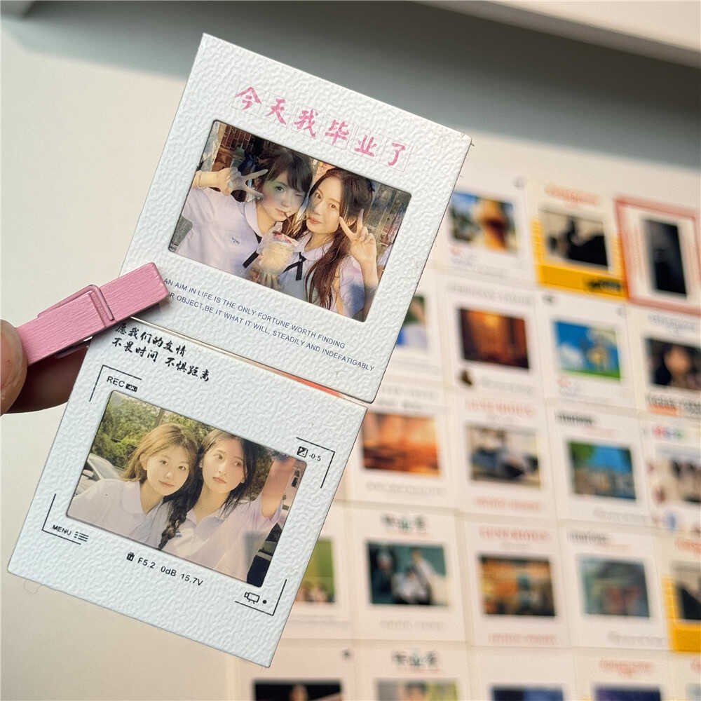 Reverse film light and shadow through card bookmark polo slide frame shell border film free shipping