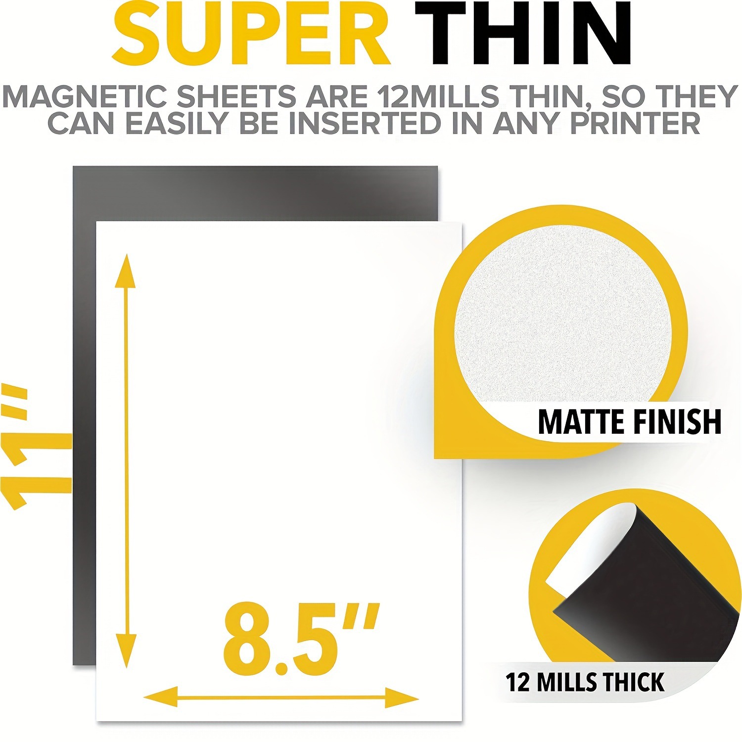 2025 New Cross-Border Dropshipping Printable Magnets 8.5X11 Flexible Magnets Per Sheet Cross-Border Dropshipping