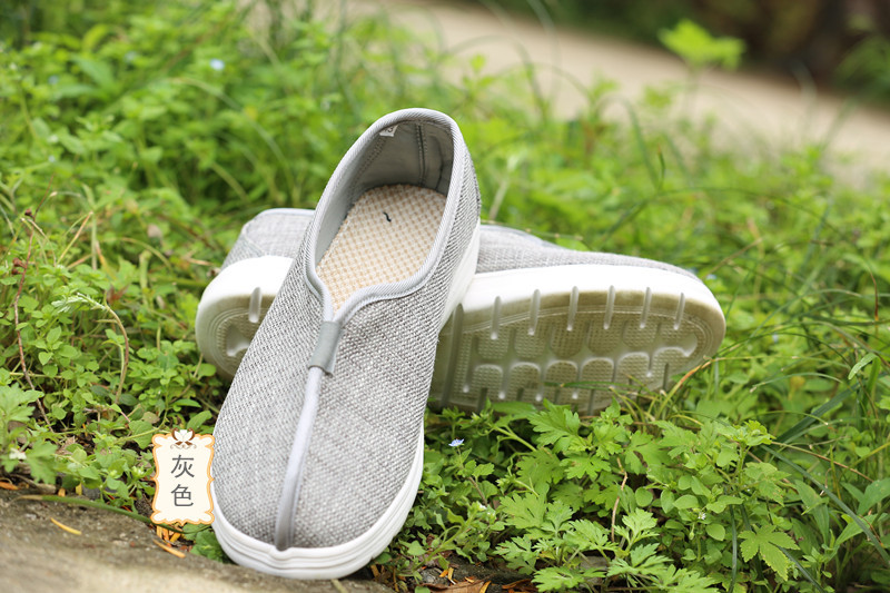 Hongren linen cloth monk shoes non-phase card dust monk meditation shoes men's and women's monk shoes lohan shoes spring and summer single shoes mesh surface