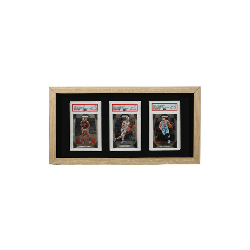 Pony Polly PTCG Baokemeng PSA Rating Card Brick Frame BGS Star Card Three-Grid Photo Frame Wood Mounted Frame Card Wall