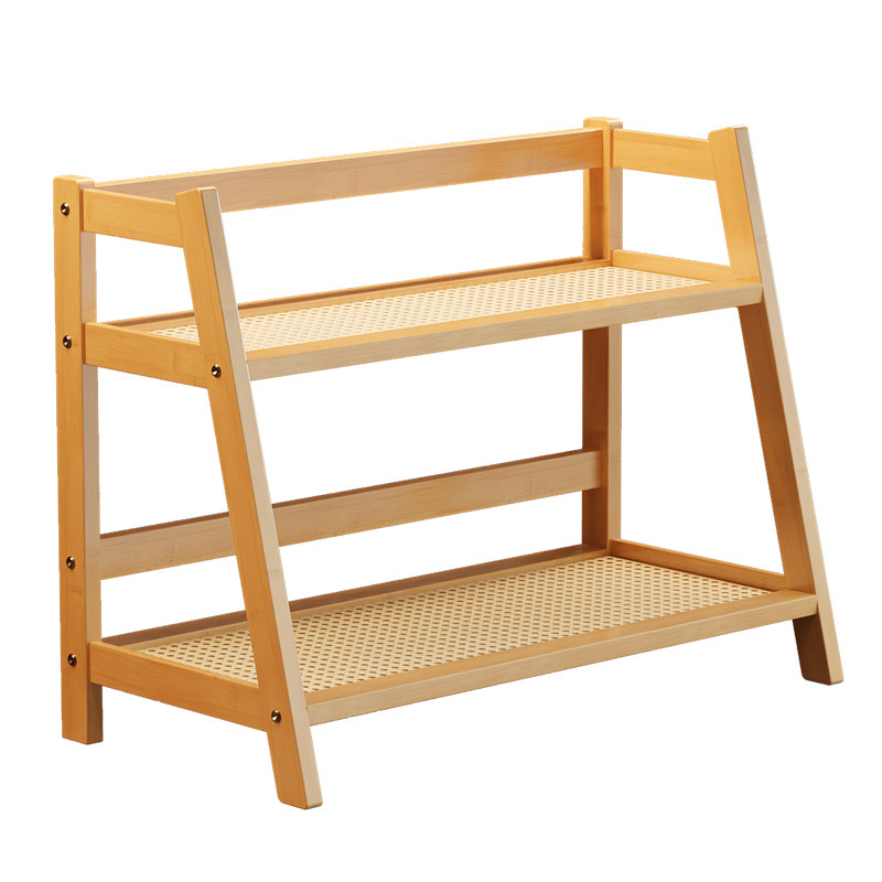 Desktop Small Storage Rack Home Multi-Layer Cup Holder Rattan Simple Cosmetics Office Desk Organization Rack