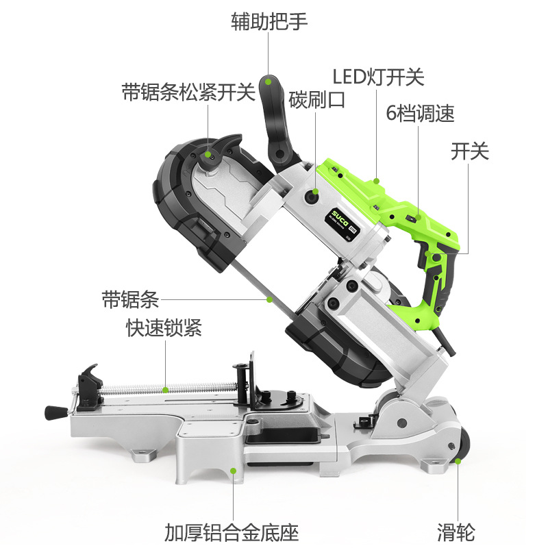 Многофункциональная ленточная пила Shuchang, малогабаритная горизонтальная пила