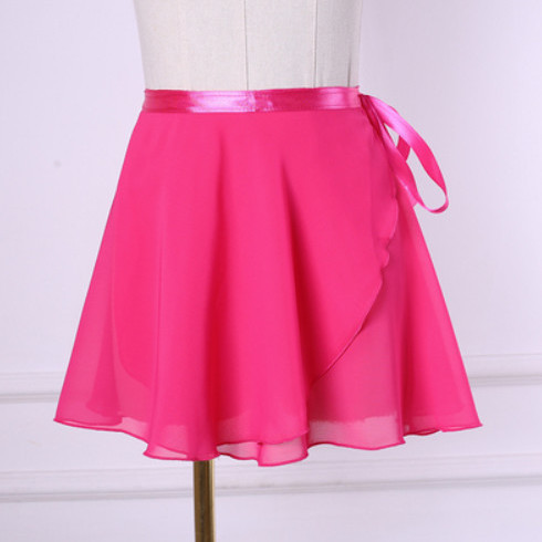 Adult Women's Dance Skirt, Ballet Practice Uniform, One-Piece Chiffon Apron Gauze Skirt, Kidsren's Lace-Up Skirt