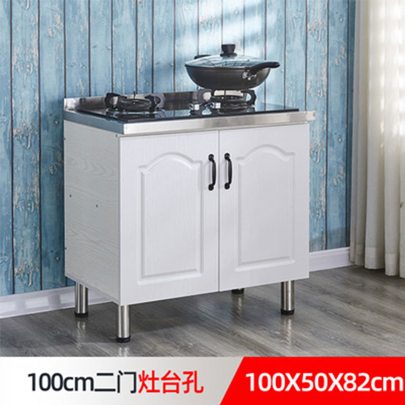 # N5 Simple Stainless Steel Cabinet Kitchen Cabinet Stove Cabinet Integrated Rental Kitchen Cabinet Home Storage Cabinet