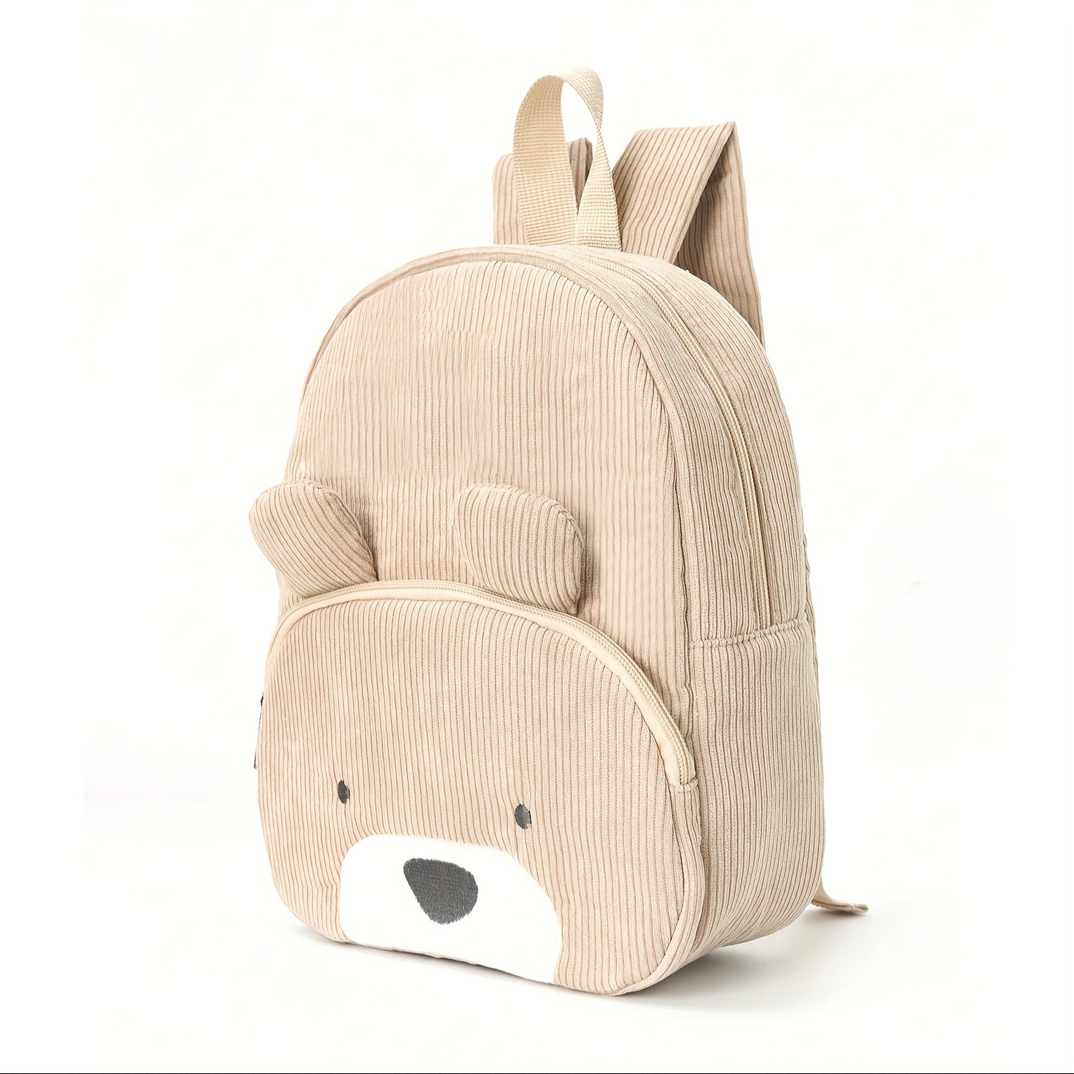 Cross-border Explosions Cute Bear Backpack Corduroy Schoolbag for Primary School Students Fashion Casual Backpack Cartoon Plush Bag