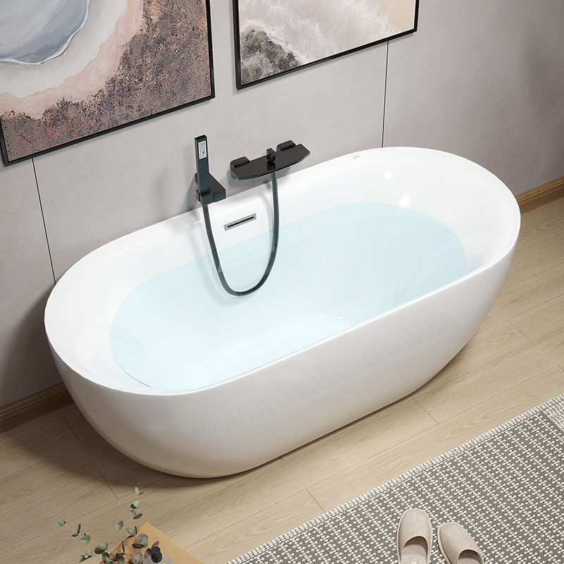 Bathroom Household Small Apartment Single Acrylic Adult Seamless One-Piece Hotel High-End Independent Bathtub Bathtub
