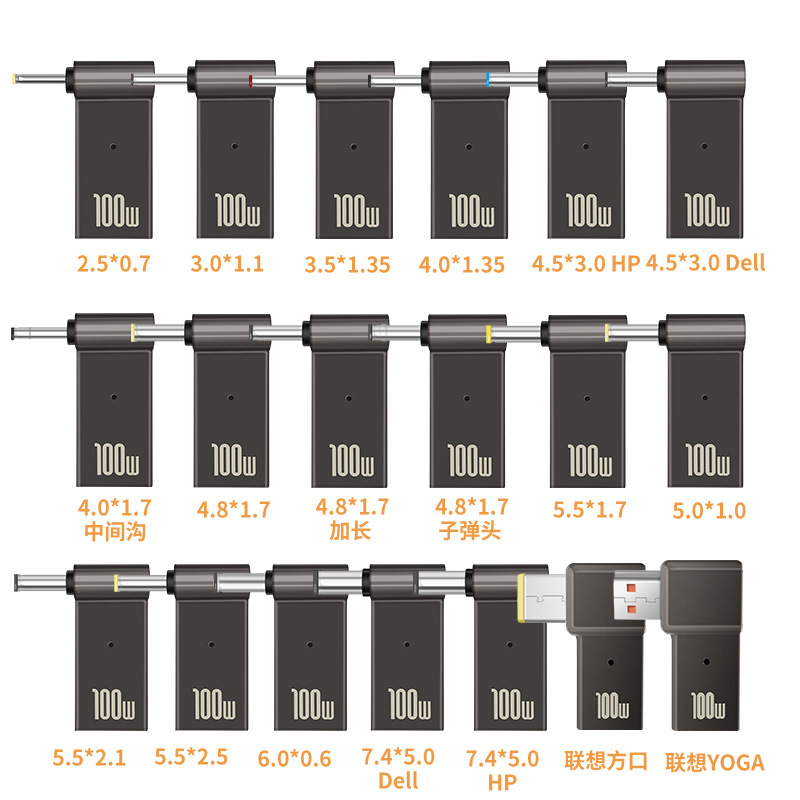 Pd Decoy Notebook Adapter 7.9/7.4/4.0/3.0/5.5mm Square Port Type-C Female to Dc