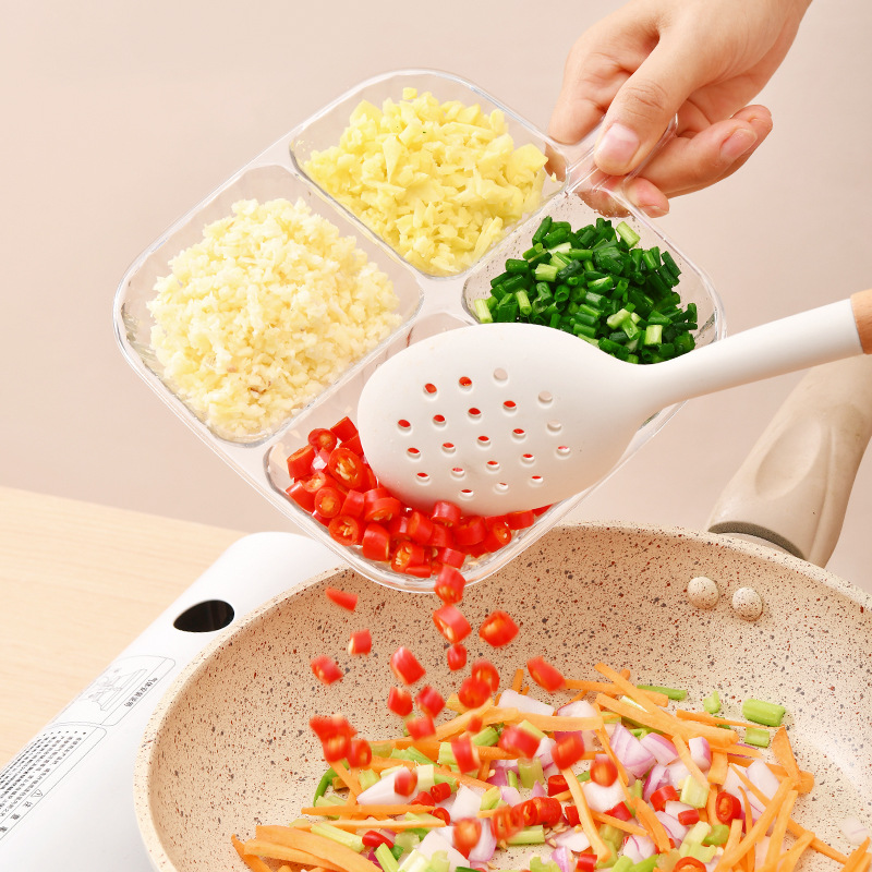Тарелка для гарниров для домашней кухни, артефакт для приправ с луком, имбирем и чесноком, разделенная посуда, многофункциональная подготовительная тарелка