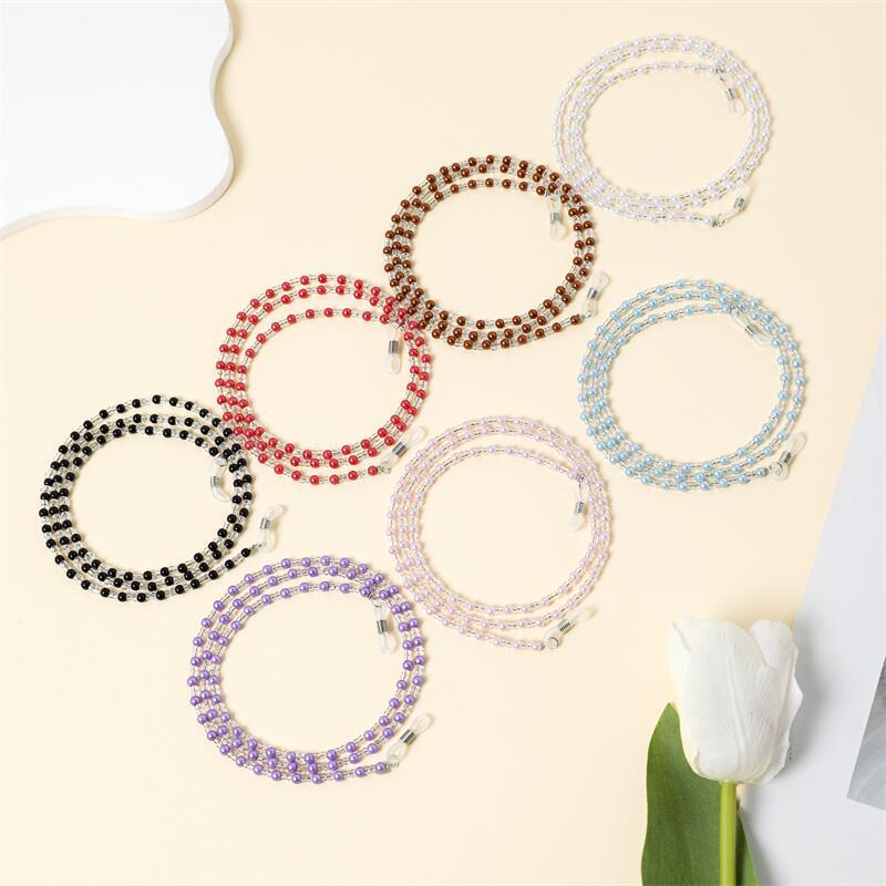 Цепочка для очков с многоцветными жемчужинами, висит на шее, фабричное предложение для Европы и США