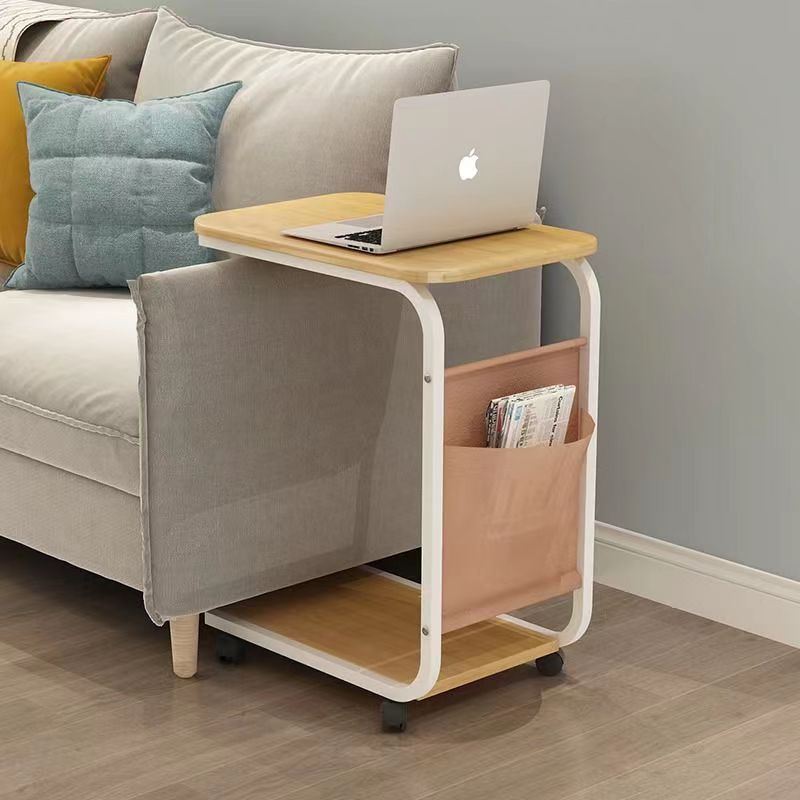 Small Coffee Table Movable Sofa Side Table Bedroom Bedside Storage Cabinet Living Room Simple Tea Table Storage Rack Trolley