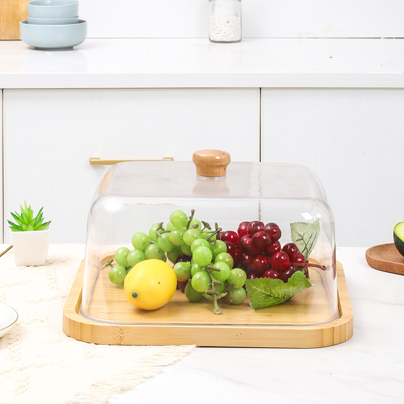 Kitchen and Restaurant Display Cabinet Cake Food-Grade Plastic Cover Acrylic Food-Grade Square Hotel Serving Commercial Use