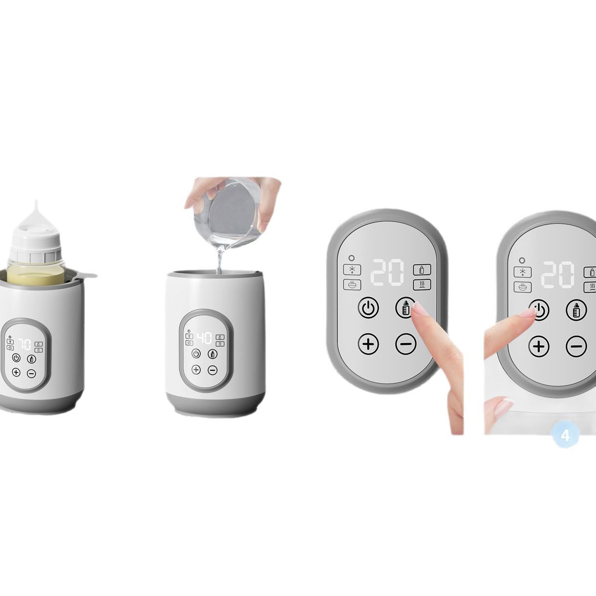 Single Bottle of Constant Temperature Milk Warmer, Anti-dry Burning, Fast Heating Milk Warmer, Touch Screen Control Baby Milk Warmer