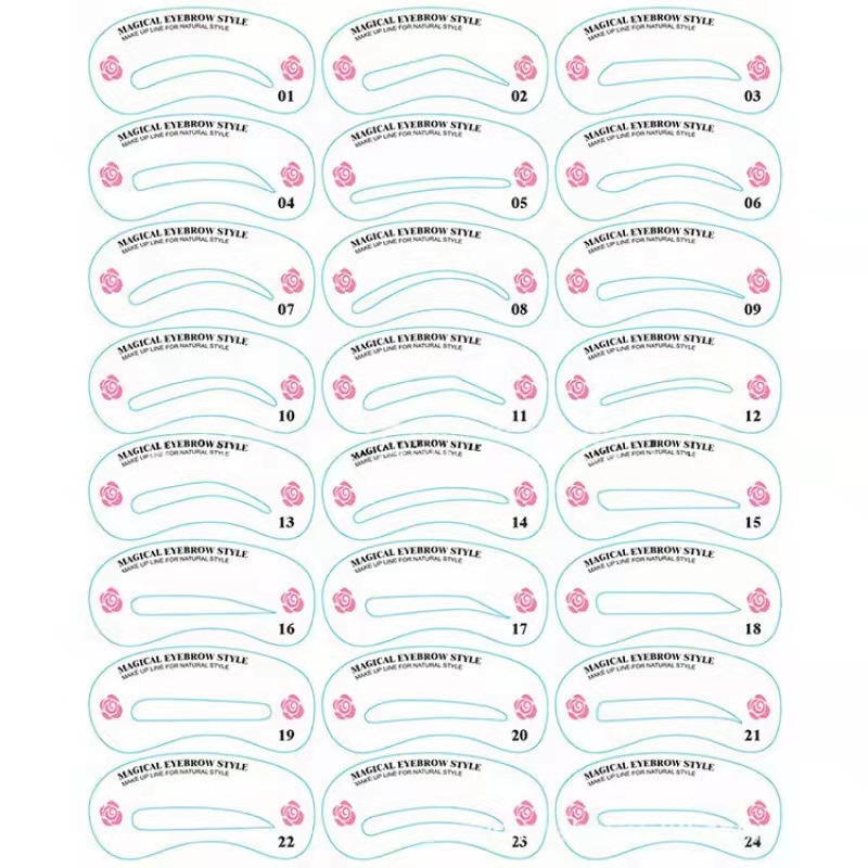 Europe and the United States 24 eyebrow card thrush artifact eyebrow card eyebrow eyeliner card thrush card Amazon cross-border hot sales