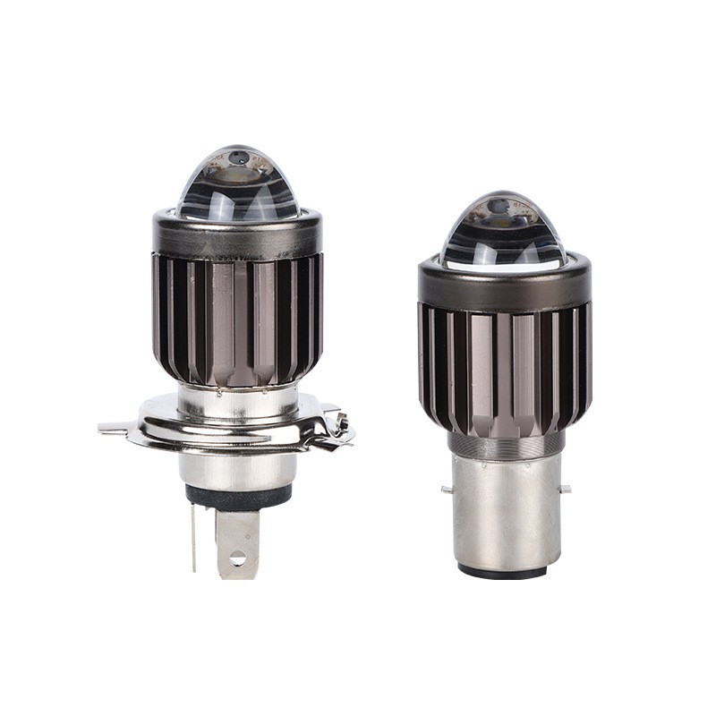 LED fisheye built-in spotlight built-in electric car motorcycle lamp two-color far and near light spotlight headlight bulb