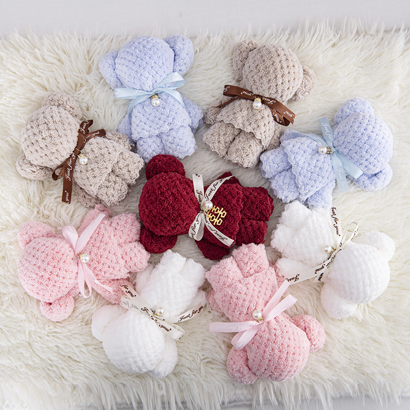 30*30 bear towel wholesale pineapple bear hand gift towel opening small gift wedding gift wedding gift