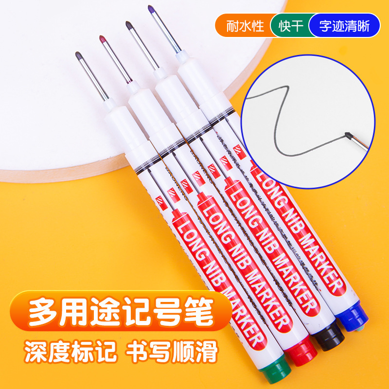 Маркер с длинным наконечником масляный водонепроницаемый не выцветающий для плитки