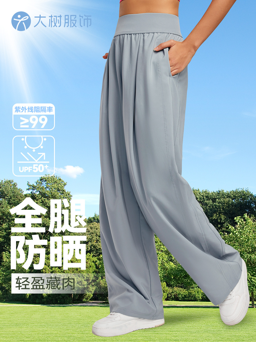 Свободные спортивные брюки для женщин, летние, высокие, дышащие, широкие штаны