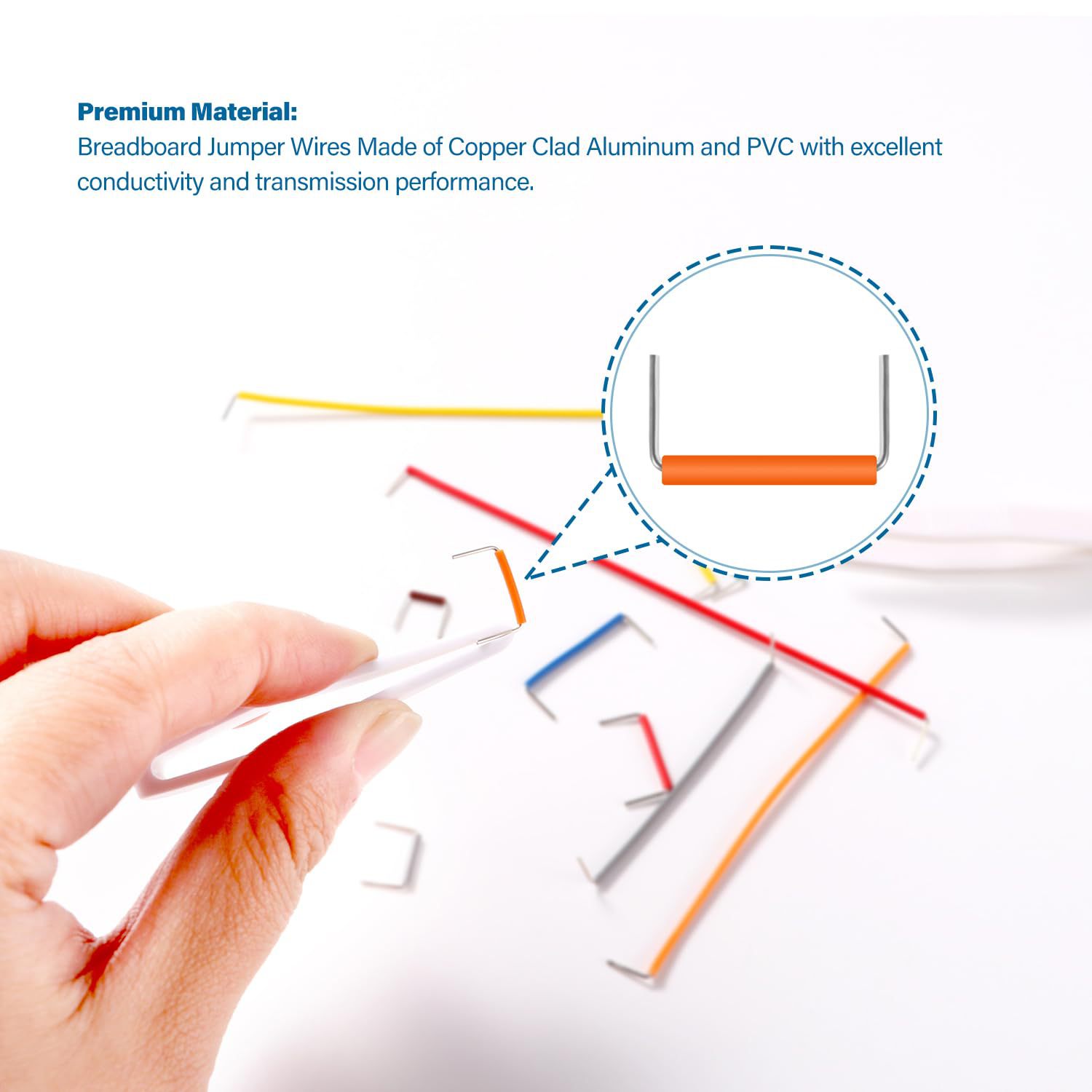 Voogenzek 840 Stücke U-Form Breadboard Steckbrücken, Elekt