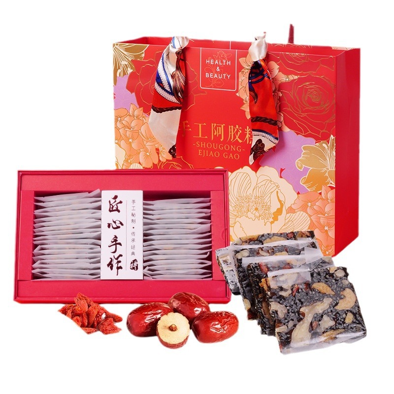 Donga native handmade donkey-hide gelatin cake 500g gift box instant donkey-hide gelatin small pot boiled donkey-hide gelatin cake donkey-hide gelatin cream